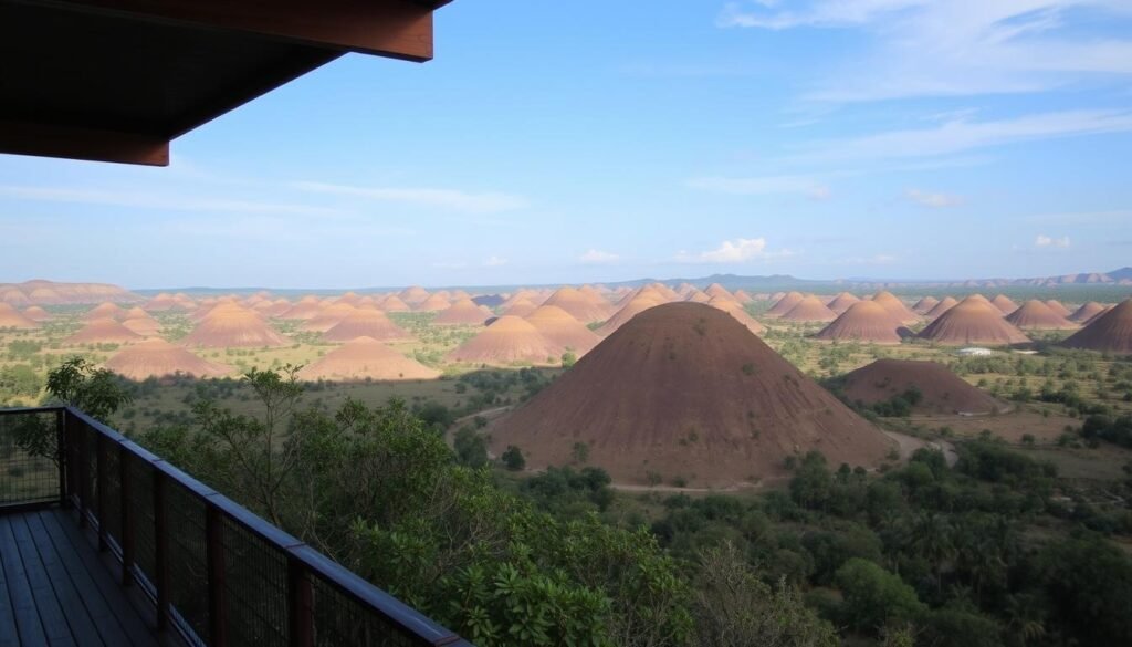 Chocolate Hills of Bohol with sustainable viewing platform during an Eco-Conscious Philippine Adventure Chocolate Hills of Bohol with sustainable viewing platform during an Eco-Conscious Philippine Adventure