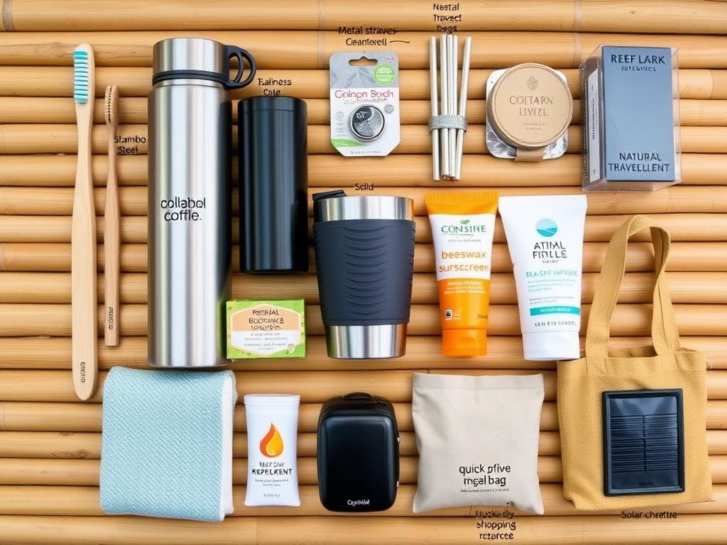 Eco-friendly travel essentials for sustainable Philippines travel including reusable items Eco-friendly travel essentials for sustainable Philippines travel including reusable items