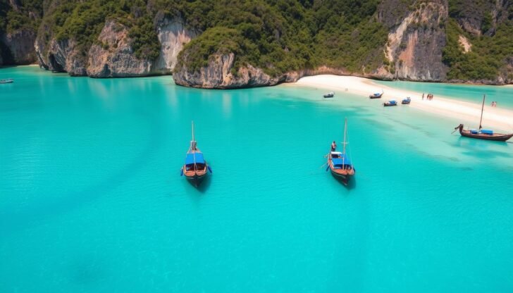 Pristine beach in El Nido, Palawan with limestone cliffs and clear turquoise water - sustainable Philippines travel destination